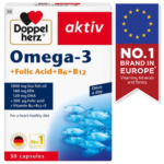 DOPPELHERZ AKTIV Omega-3+FOLIC ACID+B6+B12 30 CAPSULES