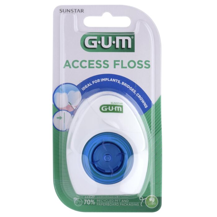 Dental floss packaging for implants