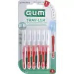 Gum traveler travel toothbrush pack of 6.